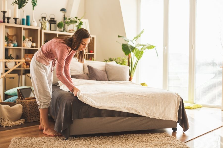 como fazer uma cama organizar