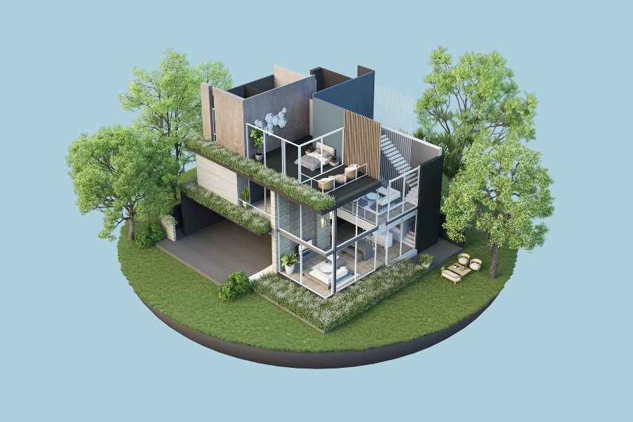 Modelo criado usando BIM