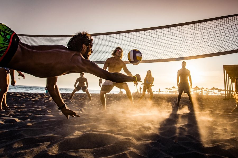 Regras da praia sobre desportos