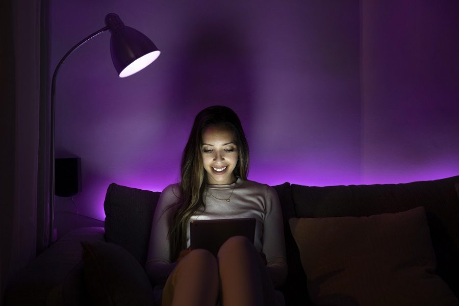 quarto com led