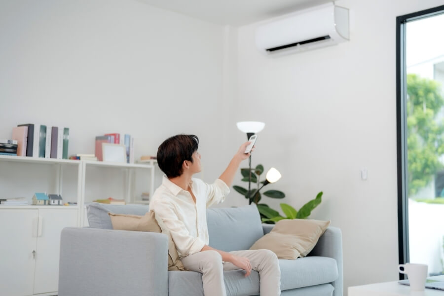 Funções avançadas do controlo do ar condicionado